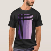Paarse Shades en zwarte Stripes, gepersonaliseerde T-shirt (Voorkant)