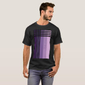 Paarse Shades en zwarte Stripes, gepersonaliseerde T-shirt (Voorkant volledig)