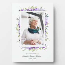 Paarse Shades Garland Ter Herinnering Foto Fotoplaat