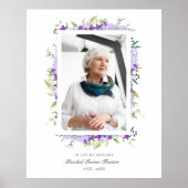 Paarse Shades Garland Ter Herinnering Foto Poster (Voorkant)