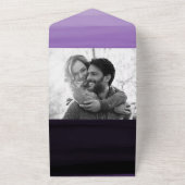 Paarse Shades Waterverf Minimale Moderne Bieden All In One Uitnodiging (Buitenkant)