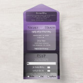 Paarse Shades Waterverf Minimale Moderne Bieden All In One Uitnodiging (Binnen)