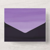 Paarse Shades Waterverf Minimale Moderne Bieden All In One Uitnodiging (Achterkant)