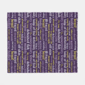 Paarse Shakespeare Insult Funny Literature Fleece Deken (Voorkant (Horizontaal))