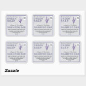 Paarse Shampoo Bar Label in Pasteltinten (Vel)