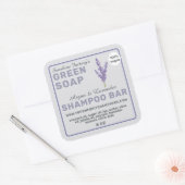 Paarse Shampoo Bar Label voor Pasteltinten (Envelop)