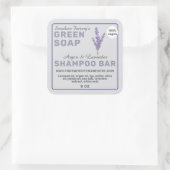 Paarse Shampoo Bar Label voor Pasteltinten (Tas)