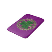 Paarse shamrock on Celtic Knots Bath Mat (Gekanteld)