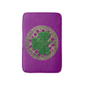 Paarse shamrock on Celtic Knots Bath Mat (Voorkant Verticaal)