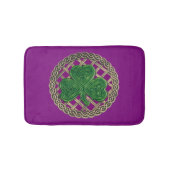 Paarse shamrock on Celtic Knots Bath Mat (Voorkant)