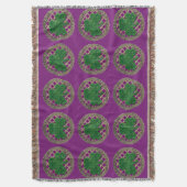 Paarse shamrock on Celtic Knowand Blanket Deken (Voorkant Verticaal)