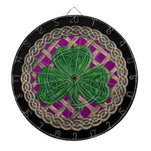 Paarse Shamrock op Keltische Knots Dart Board Dartbord