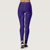Paarse Shimmer Feather Tartan Leggings (Achterkant)