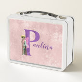 Paarse Shimmer Illustratieve letter P Naam toevoeg (Achterkant)