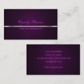 Paarse Shimmer met zilverVisitekaartje Visitekaartje (Voorkant / Achterkant)