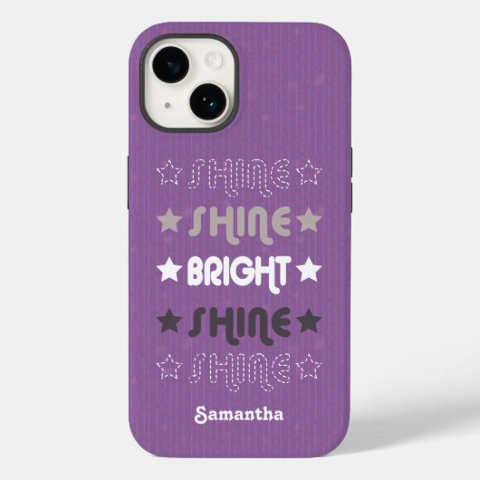 Paarse Shine. Shine. Helderheid. Shine. Shine. Case-Mate iPhone Case (Achterkant)