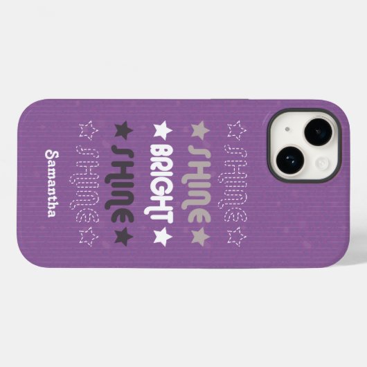 Paarse Shine. Shine. Helderheid. Shine. Shine. Case-Mate iPhone Case (Achterkant (horizontaal))