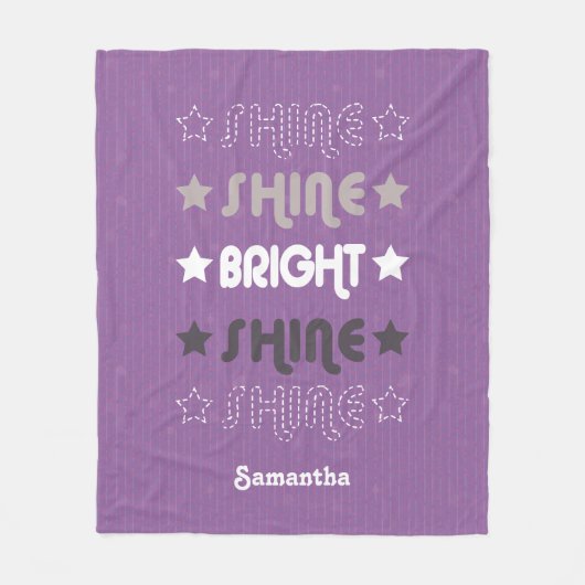 Paarse Shine. Shine. Helderheid. Shine. Shine. Fleece Deken (Voorkant)