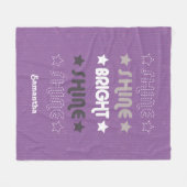 Paarse Shine. Shine. Helderheid. Shine. Shine. Fleece Deken (Voorkant (Horizontaal))