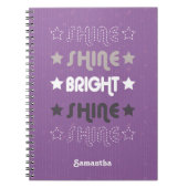 Paarse Shine. Shine. Helderheid. Shine. Shine. Notitieboek (Voorkant)