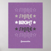 Paarse Shine. Shine. Helderheid. Shine. Shine. Poster (Voorkant)