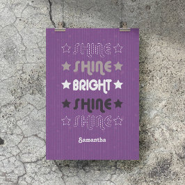 Paarse Shine. Shine. Helderheid. Shine. Shine. Poster