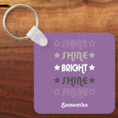 Paarse Shine. Shine. Helderheid. Shine. Shine. Sleutelhanger (Voorkant)