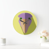 Paarse Shoebill Stork Icon Grote Klok (Huis)