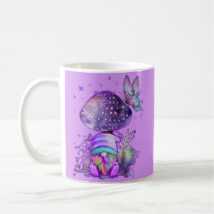 Paarse Shroom & Gnome Koffiemok
