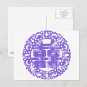 Paarse Shuan Xi Briefkaart (Voorkant / Achterkant)