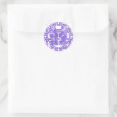 Paarse Shuan Xi Ronde Sticker (Tas)