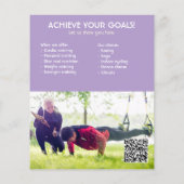 paarse Sidebar Foto gym personal trainer fit Fl Flyer (Achterkant)