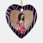 Paarse sierzwarte Zebra Sweet 16 Keramisch Ornament (Rechts)