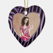 Paarse sierzwarte Zebra Sweet 16 Keramisch Ornament (Links)