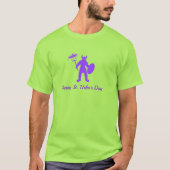 Paarse Silhouette St. Urho's Day T-Shirt (Voorkant)