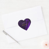 Paarse Silk Heart Snoep Buffet Sticker (Envelop)