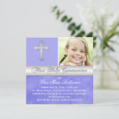 Paarse Silver 1st Heilige Communistische Foto Uitn Kaart (Staand voorkant)