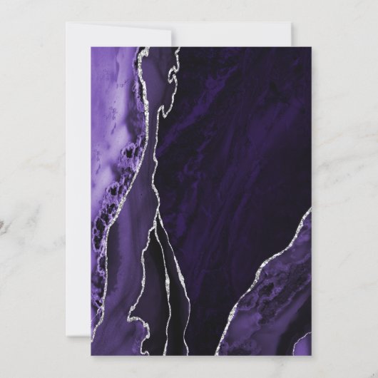 Paarse Silver Agaat Verrassing 80e Verjaardag Kaart (Achterkant)