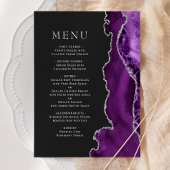 Paarse Silver Agate Dark Wedding Menu