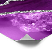 Paarse Silver Agate Wedding 8 Tables Zetel Poster (Hoek)