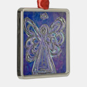 Paarse Silver Angel Ornament (Rechts)