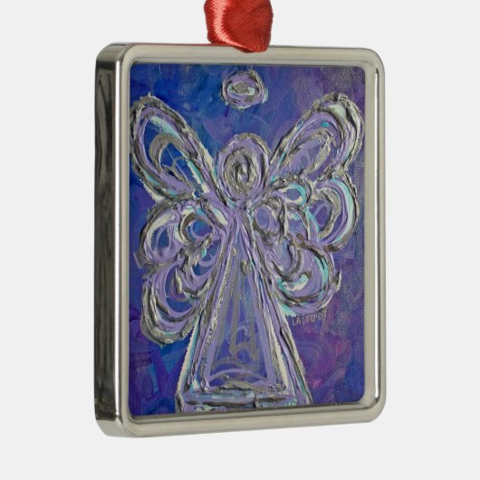 Paarse Silver Angel Ornament (Rechts)