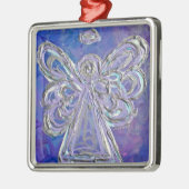 Paarse Silver Angel Ornament (Links)