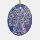Paarse Silver Angel Ornament (Rechts)