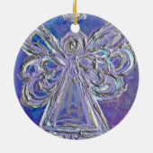 Paarse Silver Angel Ornament (Achterkant)