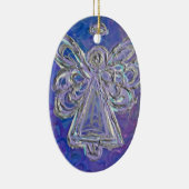 Paarse Silver Angel Ornament (Rechts)