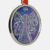 Paarse Silver Angel Ornament (Rechts)