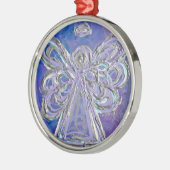 Paarse Silver Angel Ornament (Links)