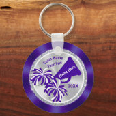 Paarse Silver Cheap Speciaal gepersonaliseerde Che Sleutelhanger (Achterkant)