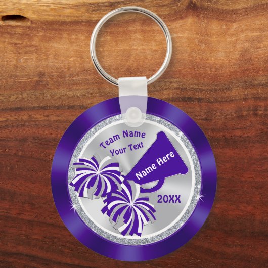 Paarse Silver Cheap Speciaal gepersonaliseerde Che Sleutelhanger (Voorkant)